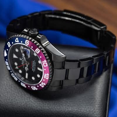 BLAKEN GMT Master I| 40mm 116710 DLC
Coated Blue/Magenta Bezel COMPLETE - Image 3