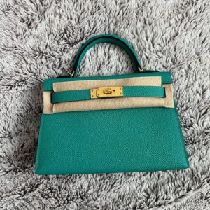 🍁Authentic Mini Kelly Epsom Vert Jade GHW 🍁